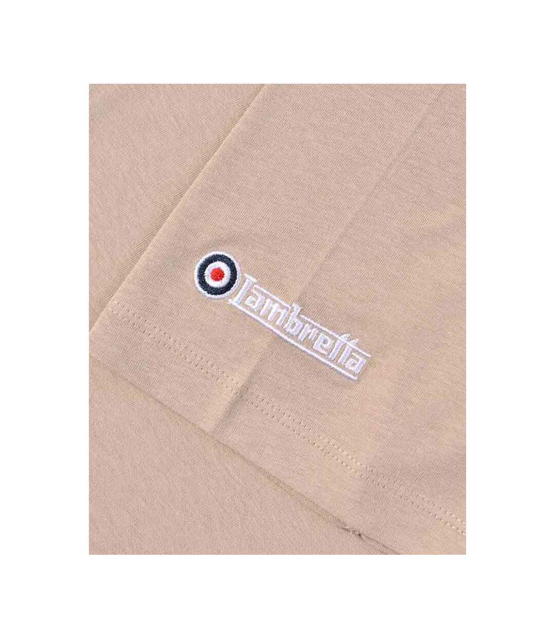 T-shirt Style Cible Homme Beige Gris Lambretta-4