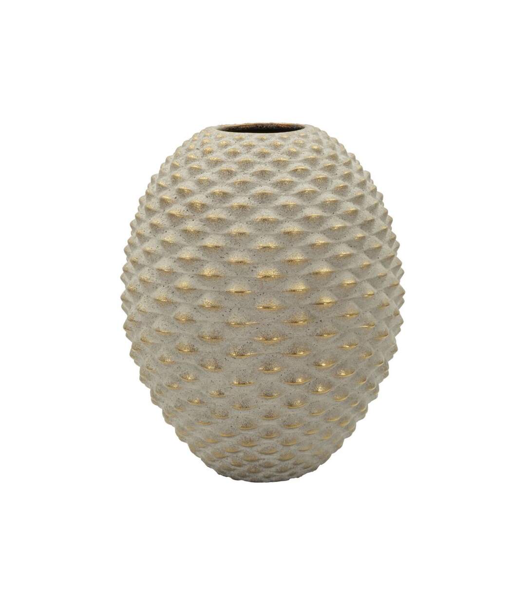 Vase Design en Céramique Pepipas 36cm Gris & Or-1