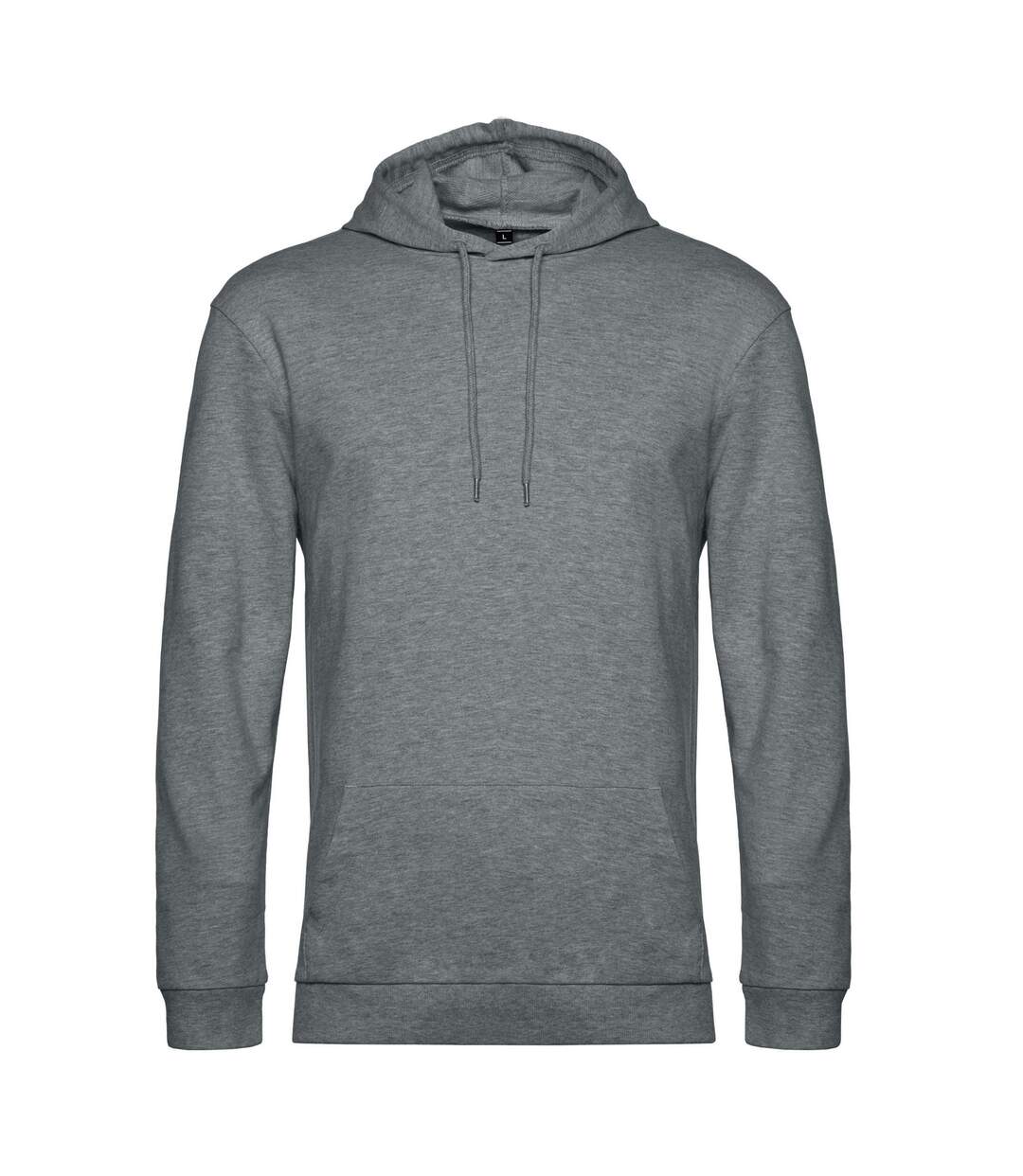 Sweat À Capuche Adulte Gris Foncé Chiné B&C-1