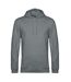 Sweat À Capuche Adulte Gris Foncé Chiné B&C-1