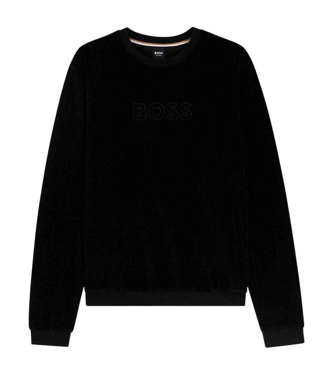 Mens Velour Sweatshirt Black Hugo-2