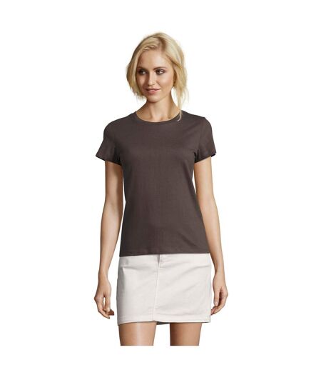 SOLS Womens/Ladies Imperial Fit Short Sleeve T-Shirt (Dark Grey) - UTPC2907