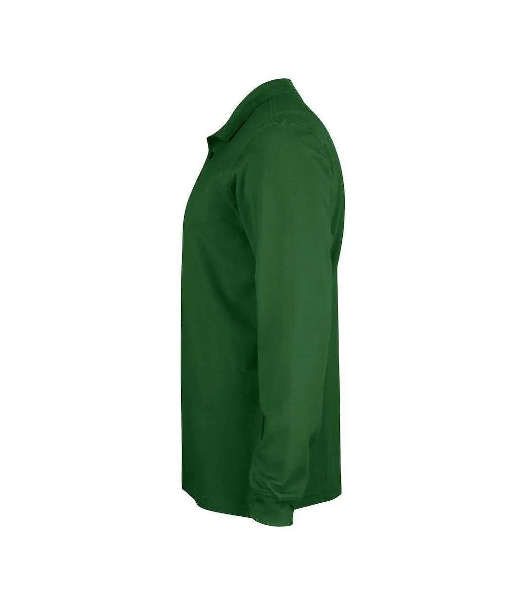 Mens Classic Lincoln Long-sleeved Polo Shirt Bottle Green Clique-3