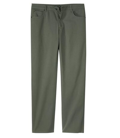 Men's Khaki Stretchy Twill Chinos