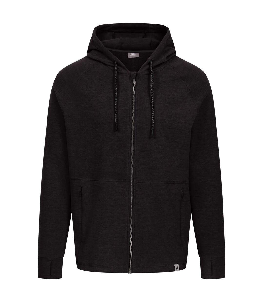 Mens Rocky Active Full Zip Hoodie Black Marl Trespass-2