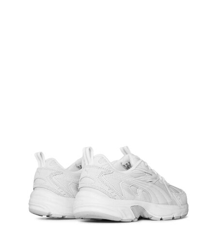 Mens Milenio Tech Leather Low Trainers Grey Puma