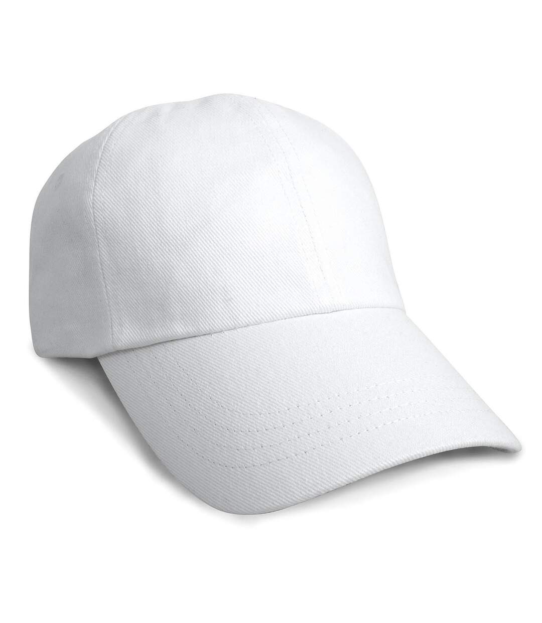 Casquette unie profil bas adulte unisexe blanc Result-1