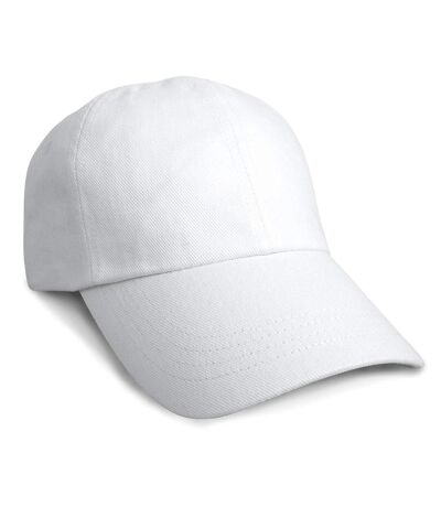 Casquette unie profil bas adulte unisexe blanc Result