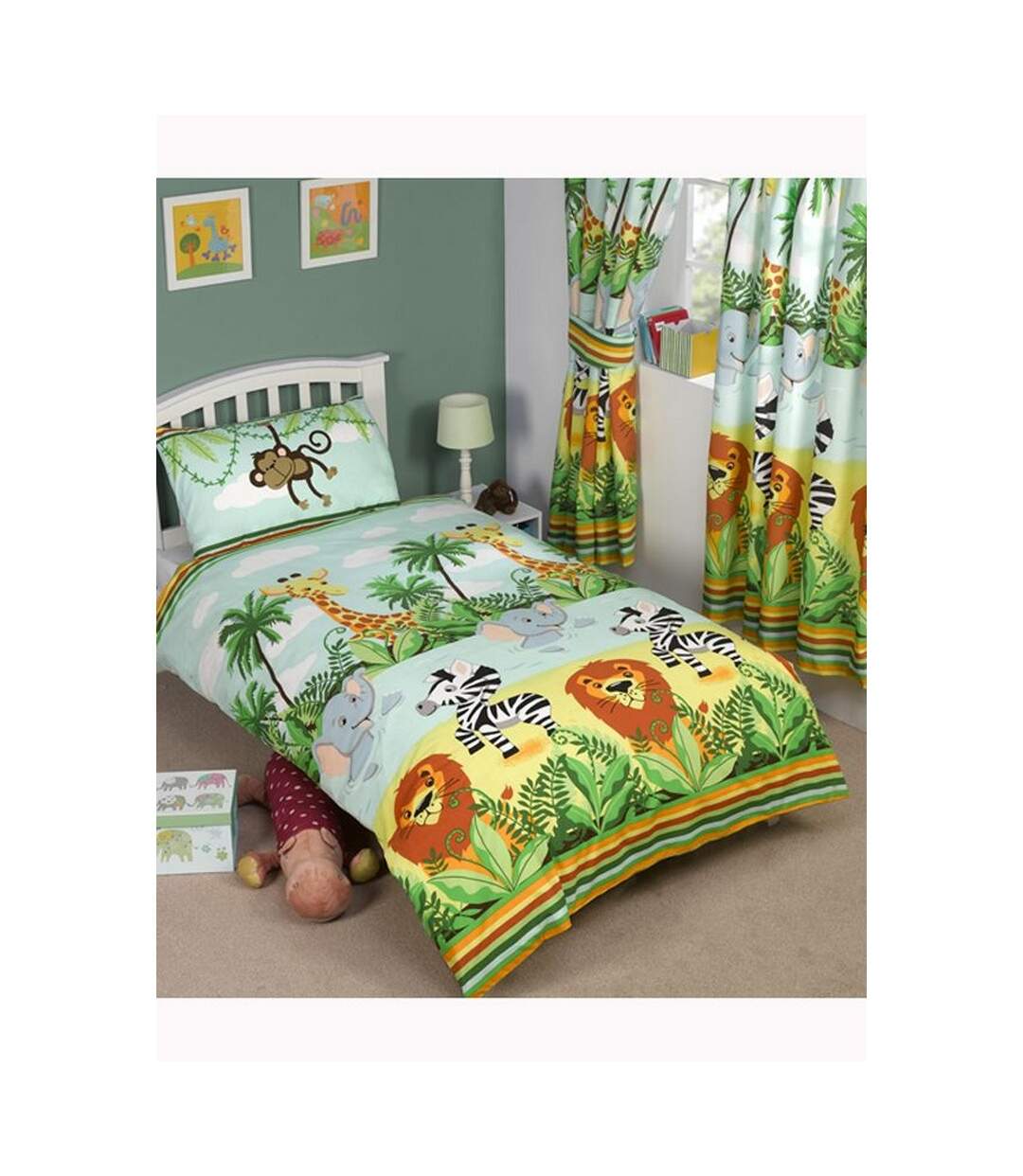 Jungle-tastic duvet cover set blue/green/yellow Bedding & Beyond-2