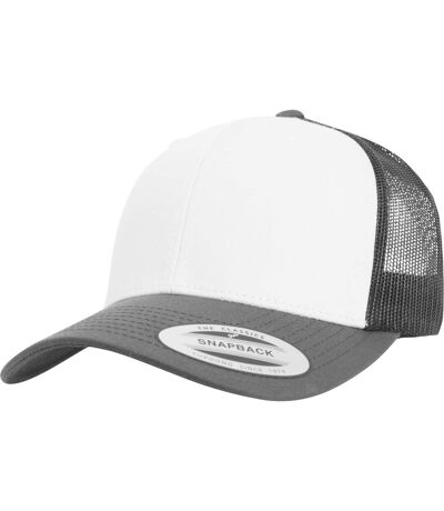Flexfit By Yupoong Retro Trucker Coloured Front Cap (Dark Grey/White/Dark Grey) - UTRW7565