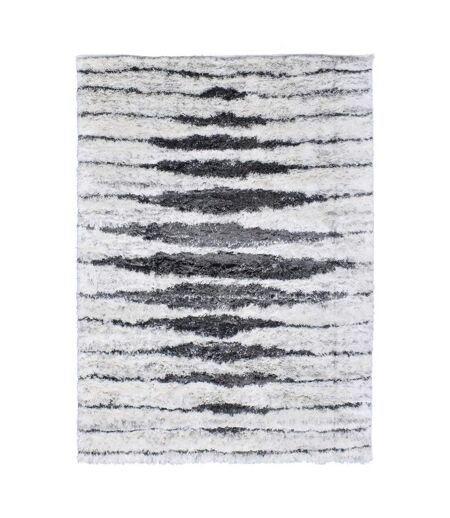 Tapis longs poils shaggy tissé motif berbère DOUX 5