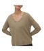Pull marron femme vero moda breezess-1