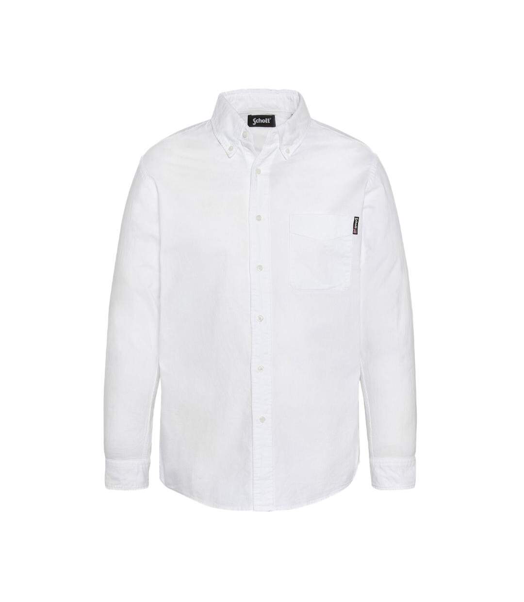 Chemise Blanche Homme Schott Oxford - L-1