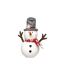 Bonhomme de Neige Déco Chapeau 34cm Blanc-1
