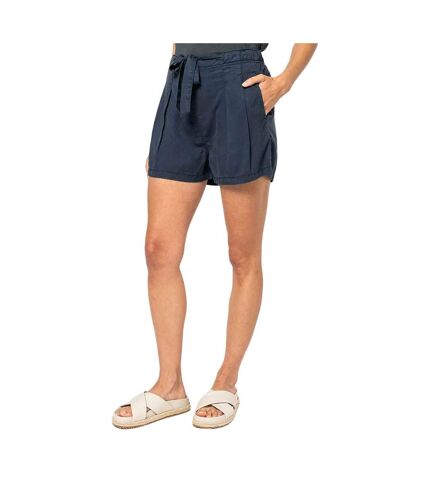 Native Spirit Womens/Ladies Tencel Faded Washed Shorts (Navy)