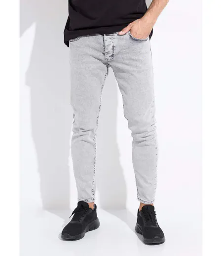 Jean 5 poches slim délavé, coupe slim