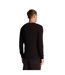 Mens cotton merino v neck sweater jet black Lyle & Scott