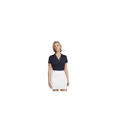 Womens/ladies Cloudspun Piped Short-sleeved Polo Shirt Deep Navy Puma