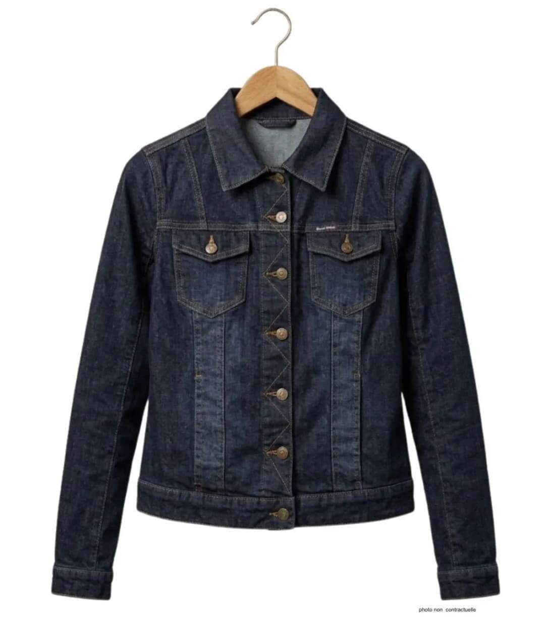 MAYFLOWER DALILA1B – Blouson en jean stretch pour femme : la veste ajustée au confort absolu-2