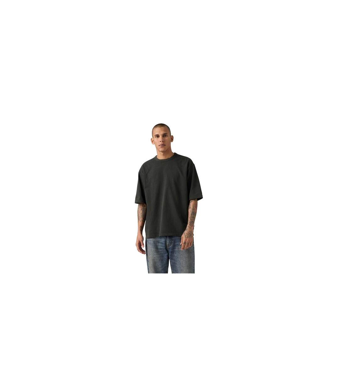 Mens Heavyweight Boxy T-shirt Black Levis-1