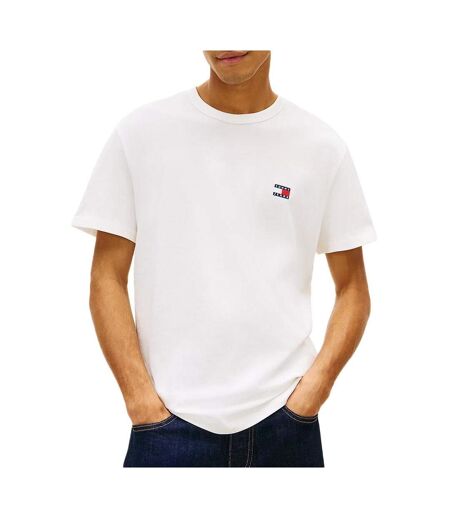 T-shirt blanc homme tommy jeans reg badge dm0dm20322