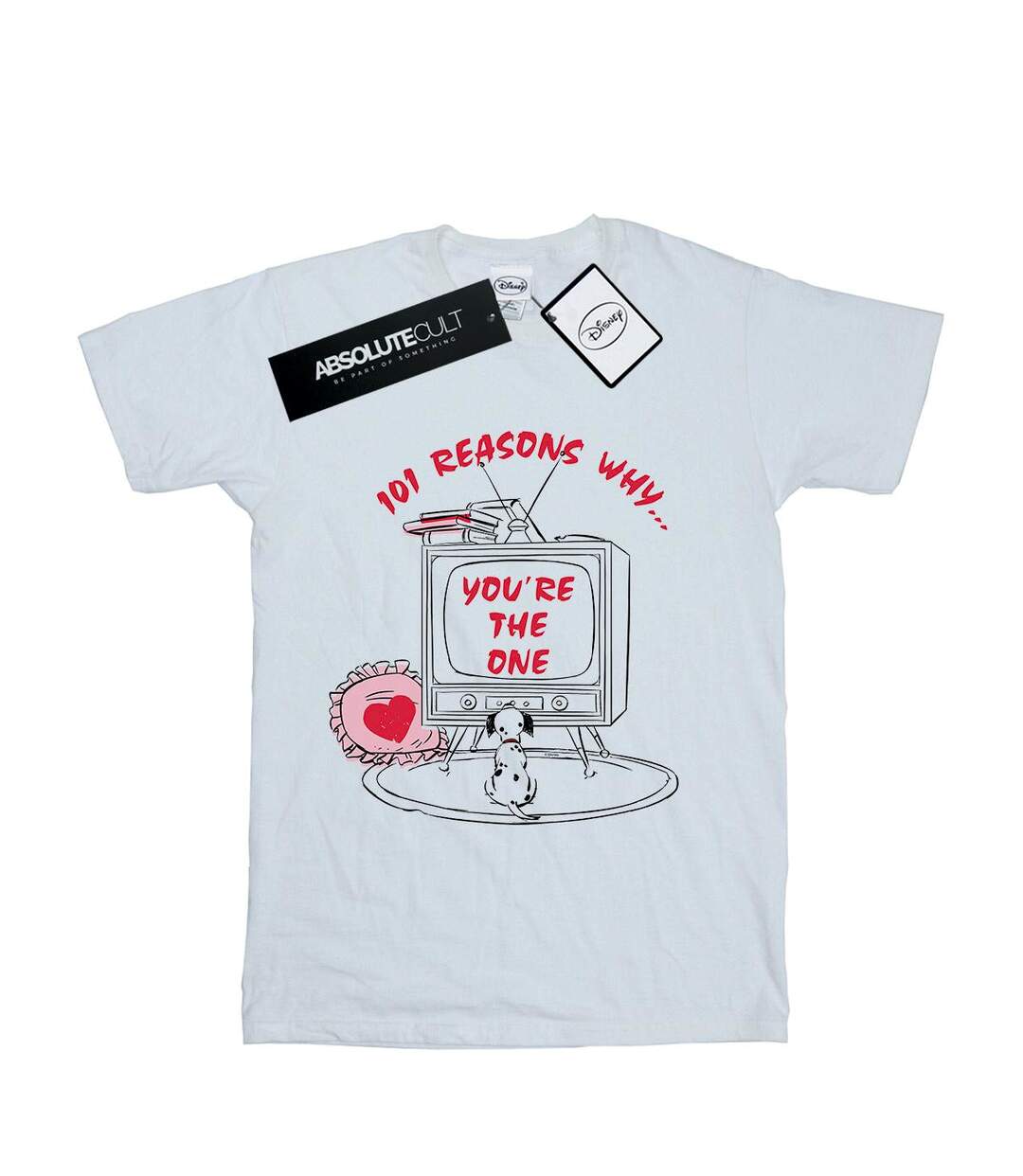 Disney Femme/Ladies 101 Dalmatians TV TV Cotton Boyfriend T-Shirt (Blanc) - UTBI17043-1