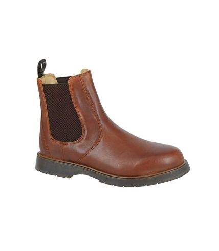 Grafters Mens Leather Chelsea Boots (Tan) - UTDF2346