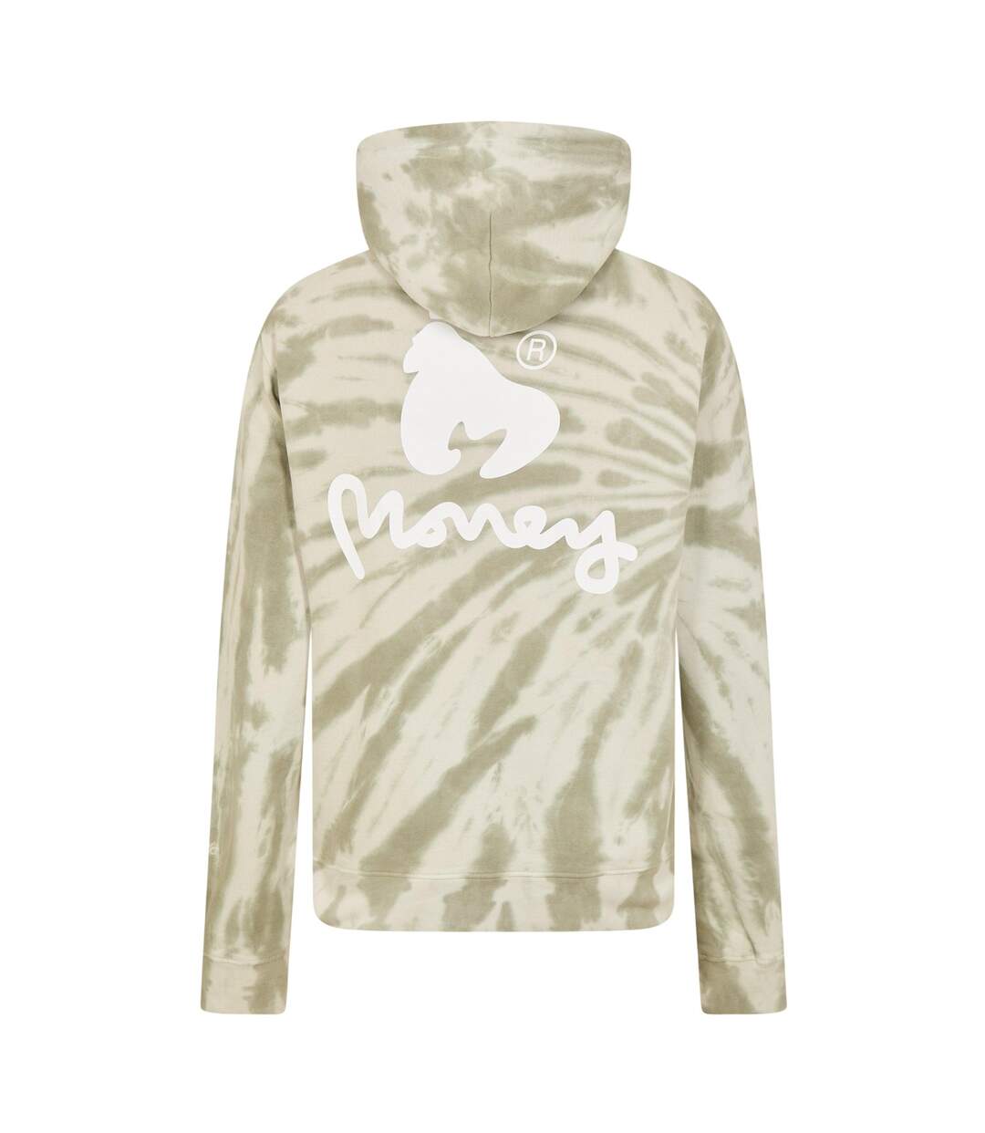 Mens Tie Dye Hoodie Castle Grey Money-2
