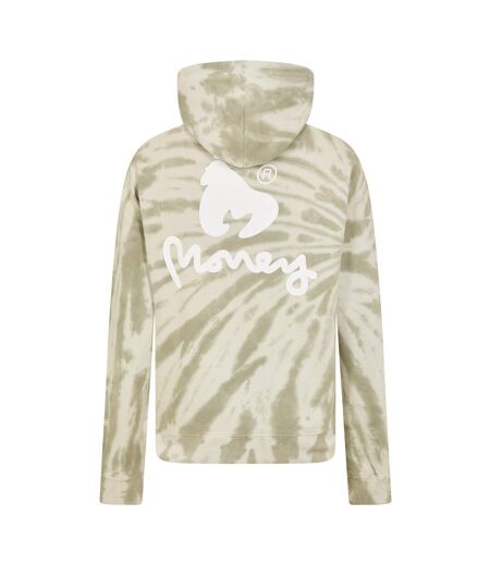 Mens Tie Dye Hoodie Castle Grey Money