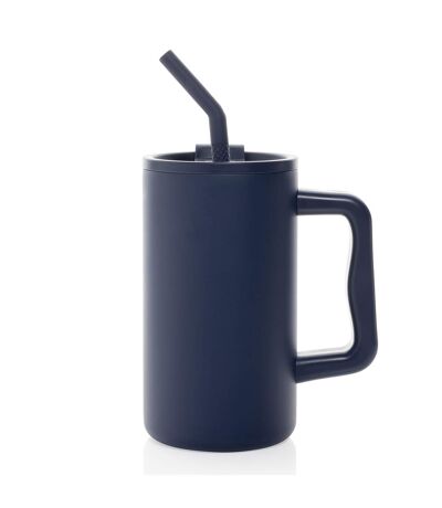 Cube recycled stainless steel 800ml travel mug one size navy XD Collection