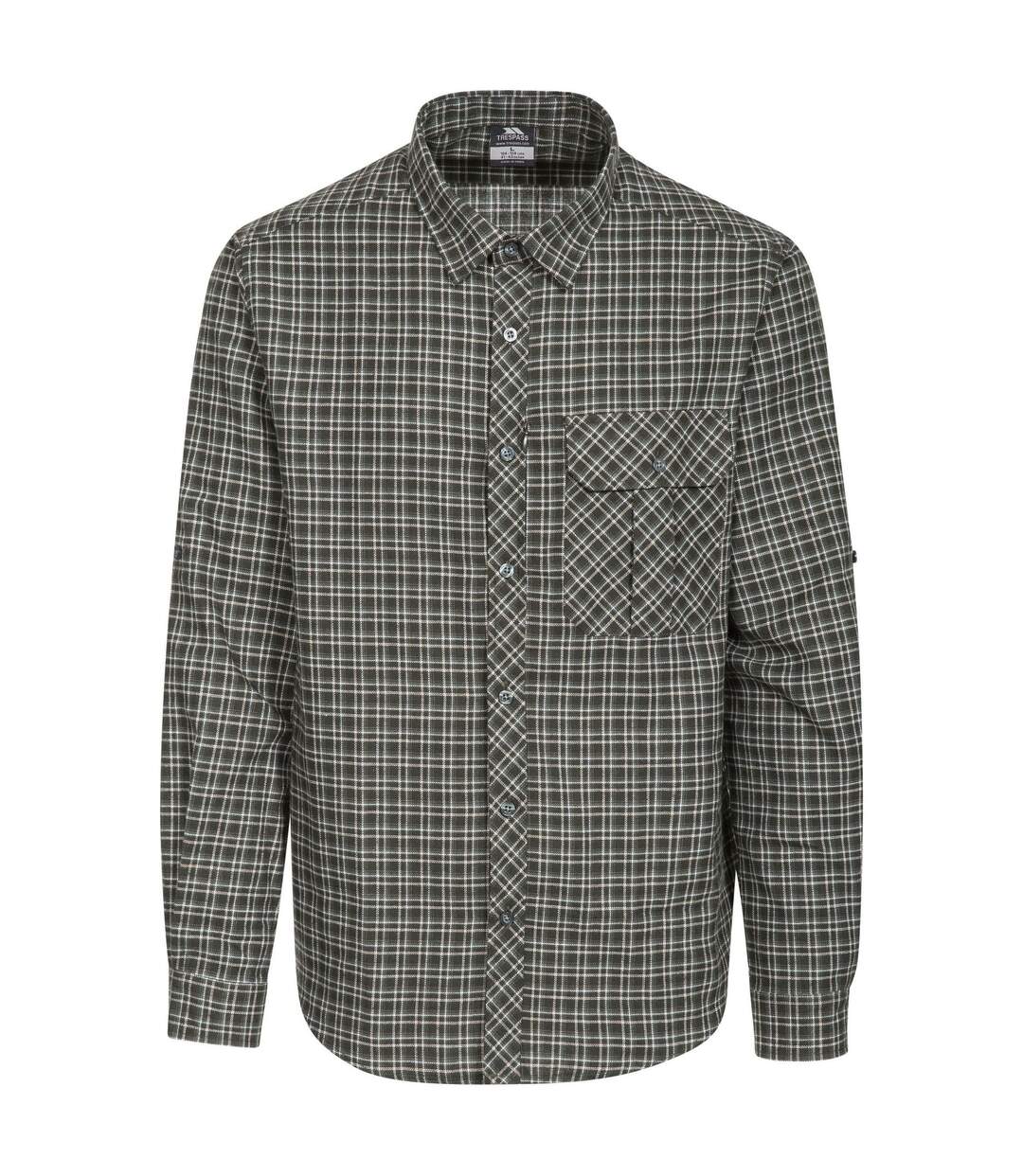 Trespass Mens Snyper Check Shirt (Green Check)