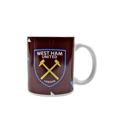 West Ham United FC Particle Mug (Claret Red/White) (One Size) - UTBS3939