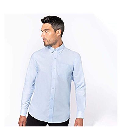 Kariban Mens Long Sleeve Easy Care Oxford Shirt (Oxford Blue) - UTRW719