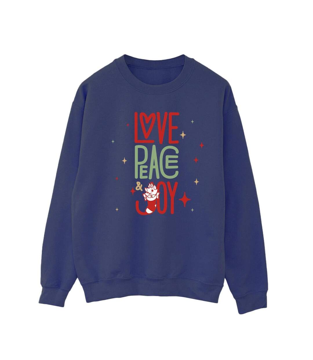 Disney Sweat Womens/Ladies The Aristocats Marie Love Peace Joy (Bleu marine) - UTBI6901-1