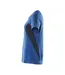 Womens/ladies Accelerate Coolmax V Neck T-shirt Azure Blue Dark Navy Mascot-2