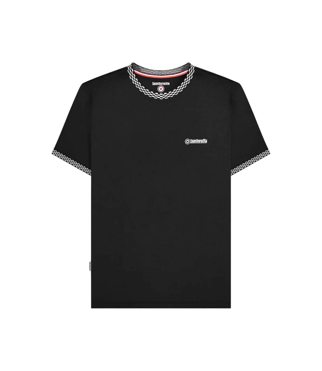 T-shirt Motif/style Deux Tons Homme Noir Lambretta-2