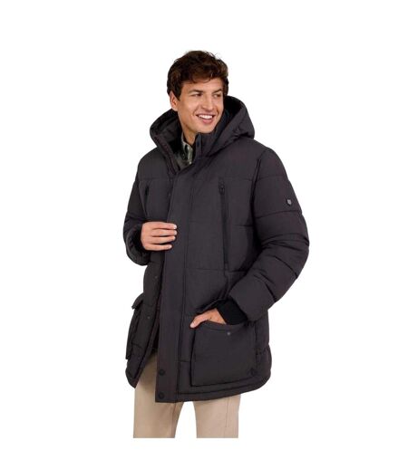 Mens Waterproof Padded Snug Fit Parka Charcoal Minoti