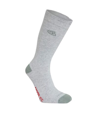 Chaussettes Insect Repellent Adulte Gris Clair Chiné Vert Lichen Craghoppers