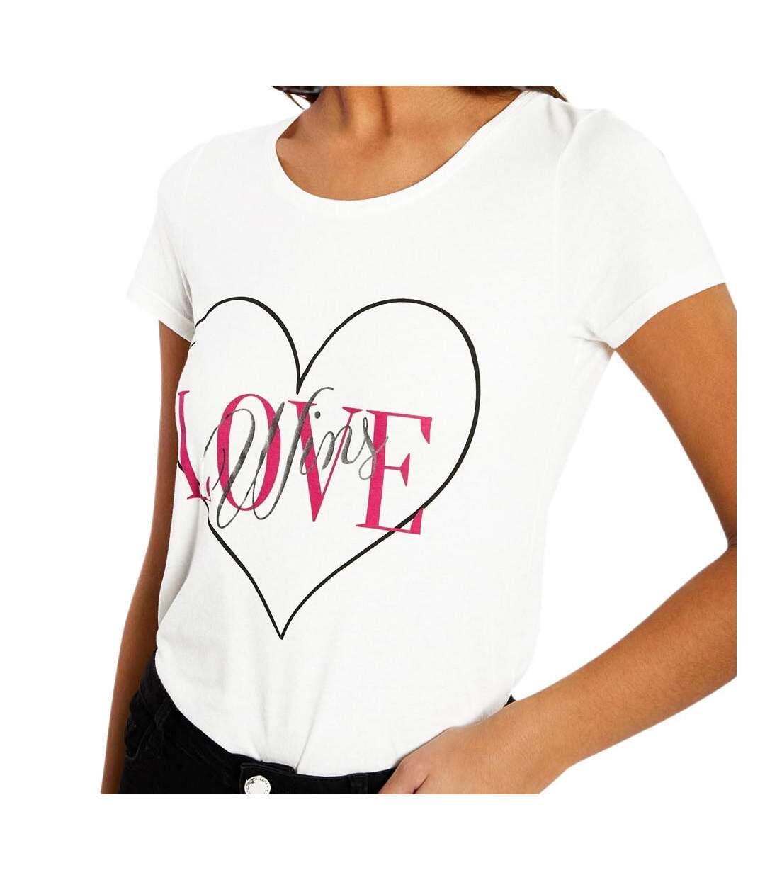 T-shirt Blanc Femme Morgan Dwin - L