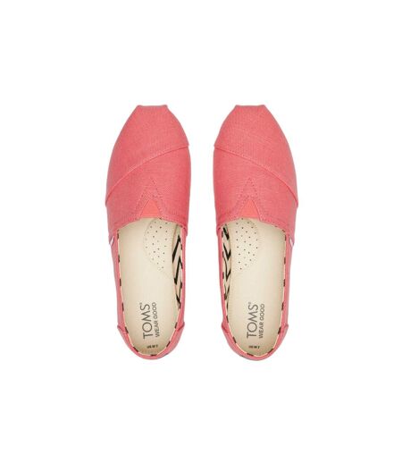 Womens/ladies alpargata espadrilles shell pink Toms