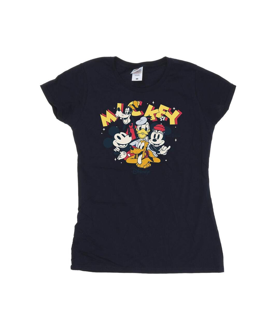 Disney T-shirt en coton du groupe Mickey Mouse pour femmes/femmes (Bleu marine) - UTBI33261-1