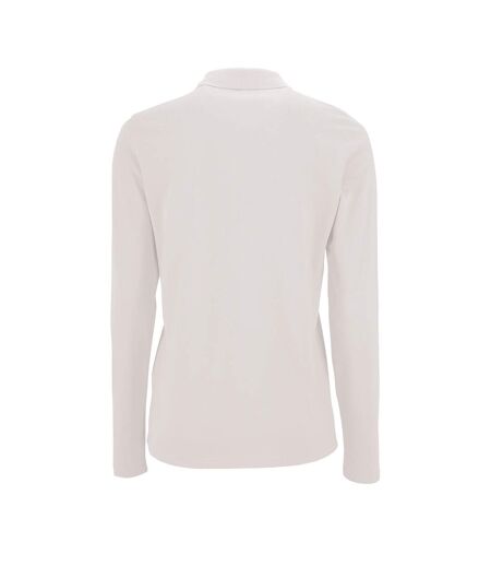 Polo manches longues perfect femme blanc SOLS