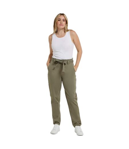 Pantalon Loren Femme Vert Kaki Animal
