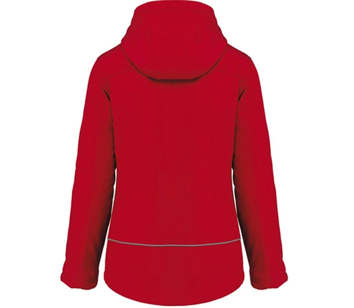 Parka softshell matelassée à capuche - K651 - Femme - rouge-3