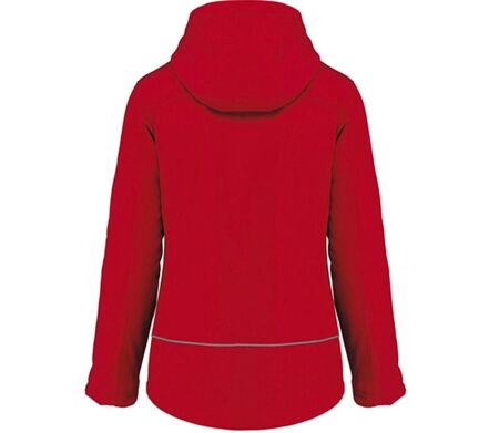 Parka softshell matelassée à capuche - K651 - Femme - rouge