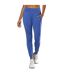 Womens/ladies 365 Plain Slim Joggers Baja Blue Nathan-4