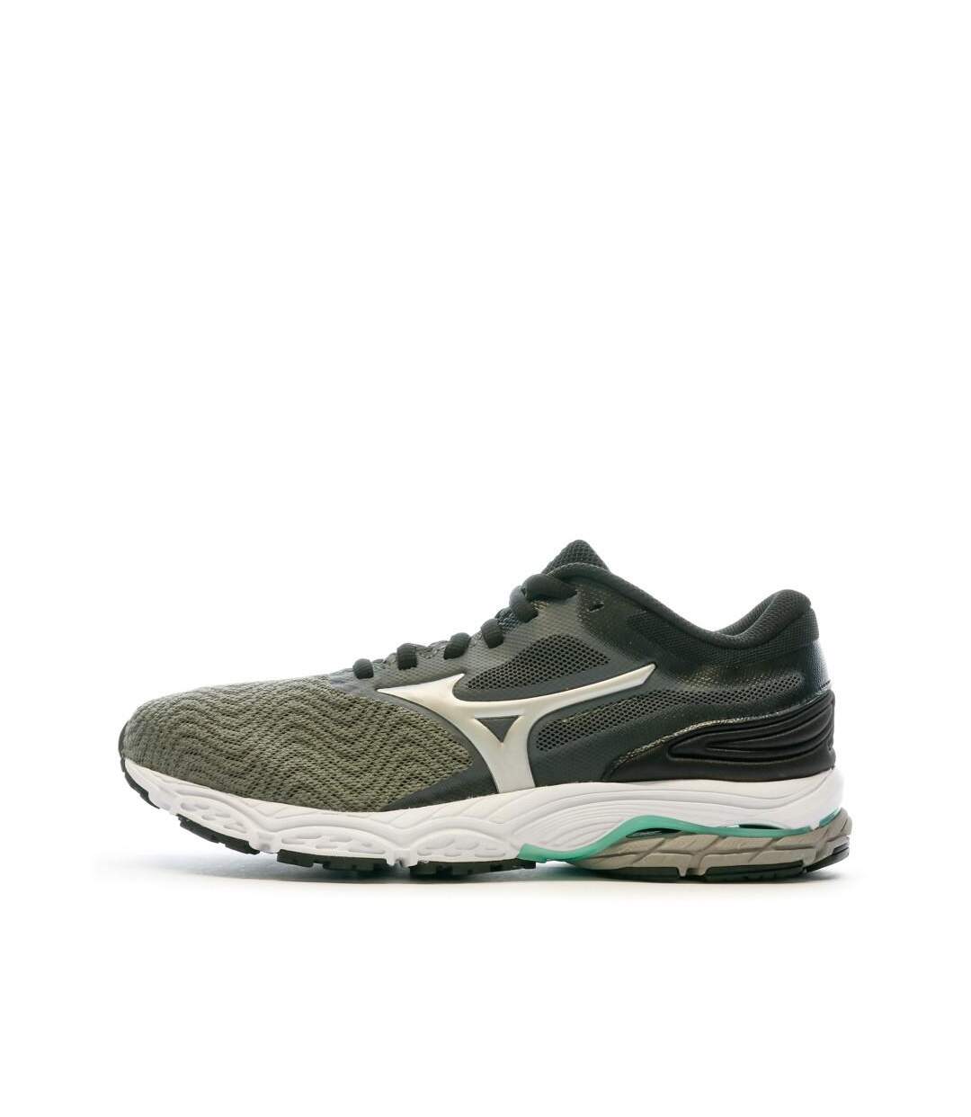 Chaussures de running gris/noir femme mizuno wave prodigy-1