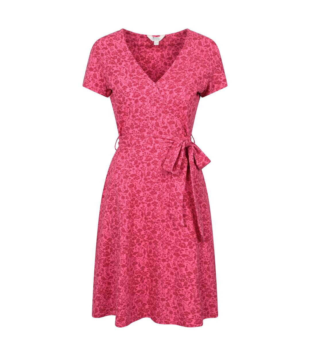 Womens/ladies Santorini Flower Jersey Wrap Dress Red Mountain Warehouse-1