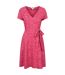 Womens/ladies Santorini Flower Jersey Wrap Dress Red Mountain Warehouse-1