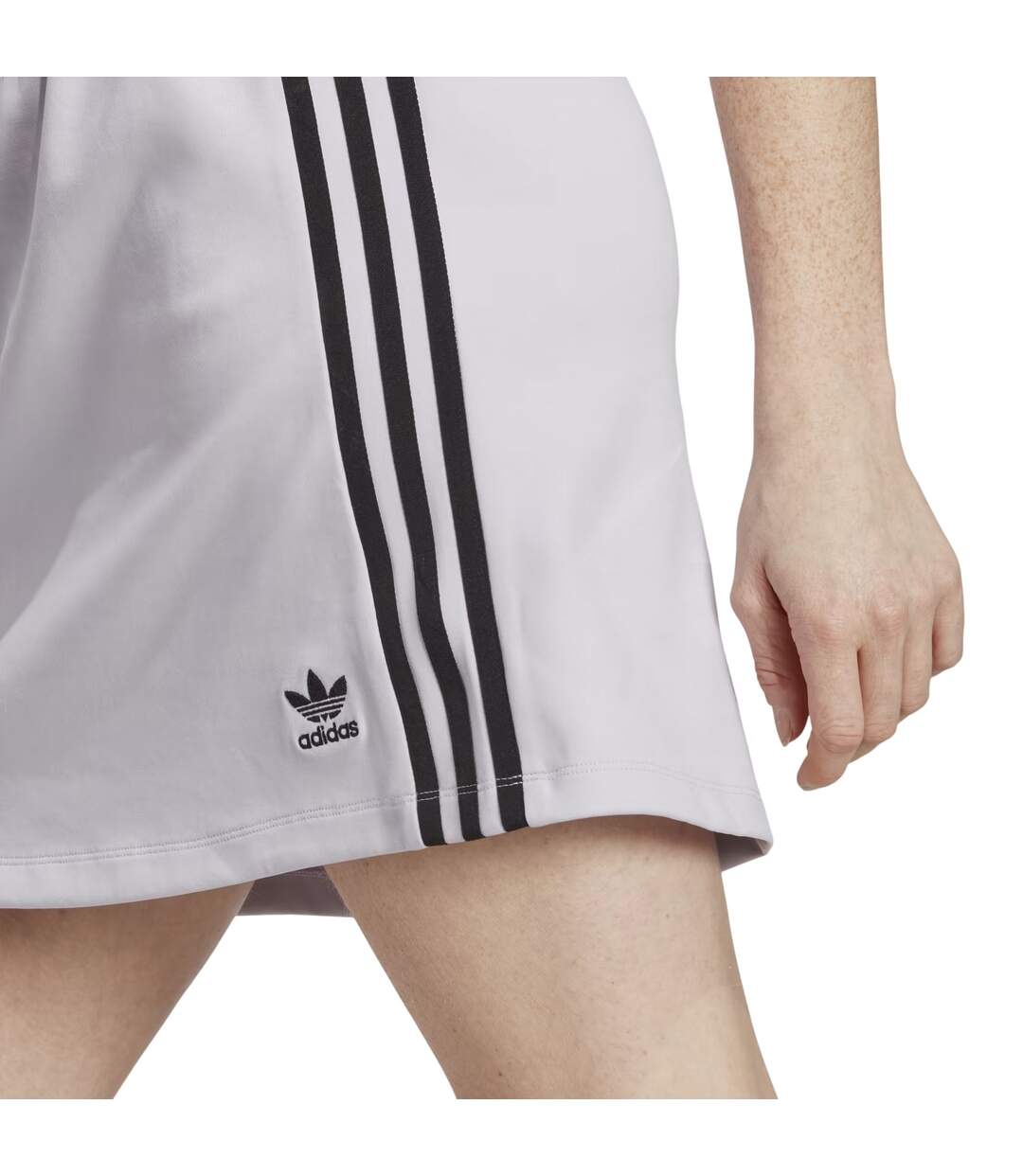 Womens/ladies Always Original Double Waist Detail Mini Skirt Silver Adidas-4